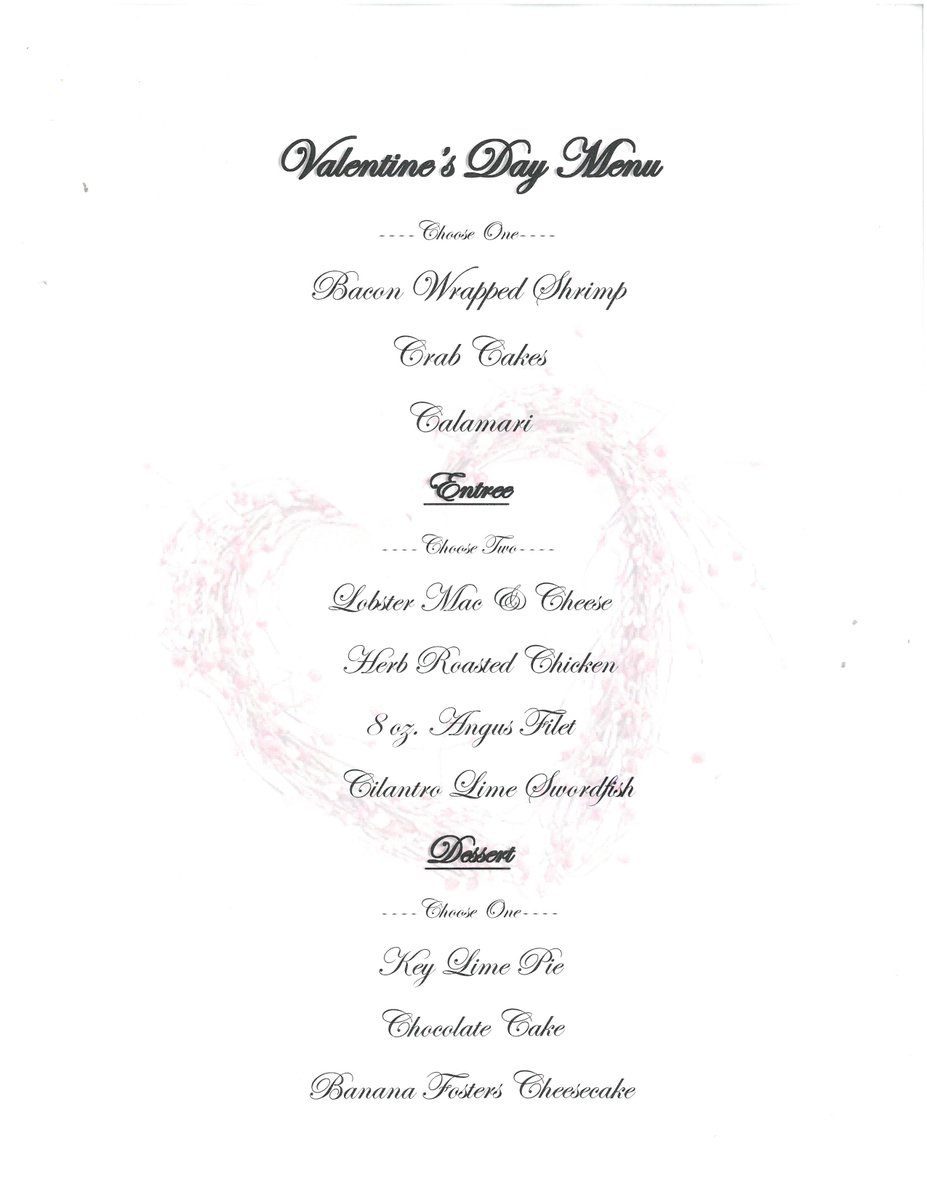 BuzzardBillys's tweet photo. We're doing a special menu for Valentine's Day tomorrow! A romantic three course meal for two that's to die for! Call today and make a reservation ahead of time or just come on in, it's up to you.#BuzzoftheBrazos #bestviewinWaco #deliciouslyLocal #riversidedining #VDayontheBrazos https://t.co/PrAFn7CSEy