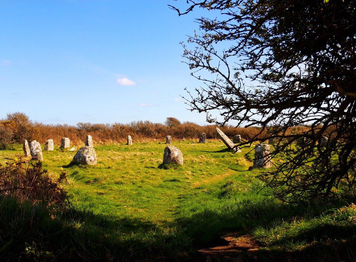 Penwith's stone circles all have petrification myths: women turned to stone for dancing on the Sabbath. Outlying stones are often fiddlers/pipers supplying the tunes.Nine Maidens, The Merry Maidens, Boscawen-Ûn & The Dancing Stones. #PrehistoryOfPenwith  #FolkloreThursday