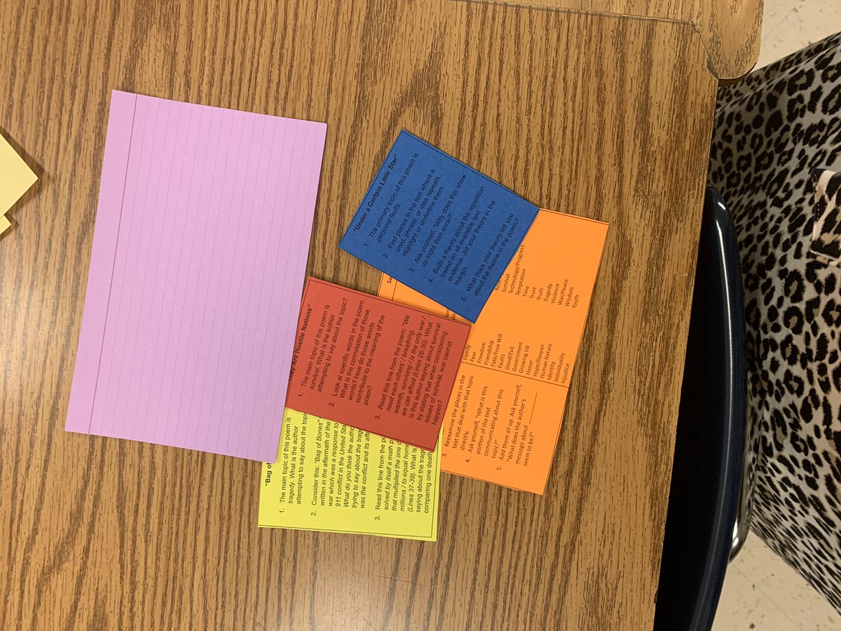 Educator_Ashley's tweet photo. When you start thinking about scaffolding as what you provide students when they need it, you really change what instruction looks like. My students analyzed poems today, and not one group needed all of the scaffolds originally planned! They did great work! @brownheathera https://t.co/eaJbISz1mv