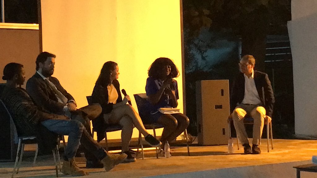 euffghana's tweet photo. Our wonderful panel on our film chat session at the Geothe Institut after #Julia 1st @kuukssss @GI_Ghana @EuropeInGhana https://t.co/jjFXXgrYjM