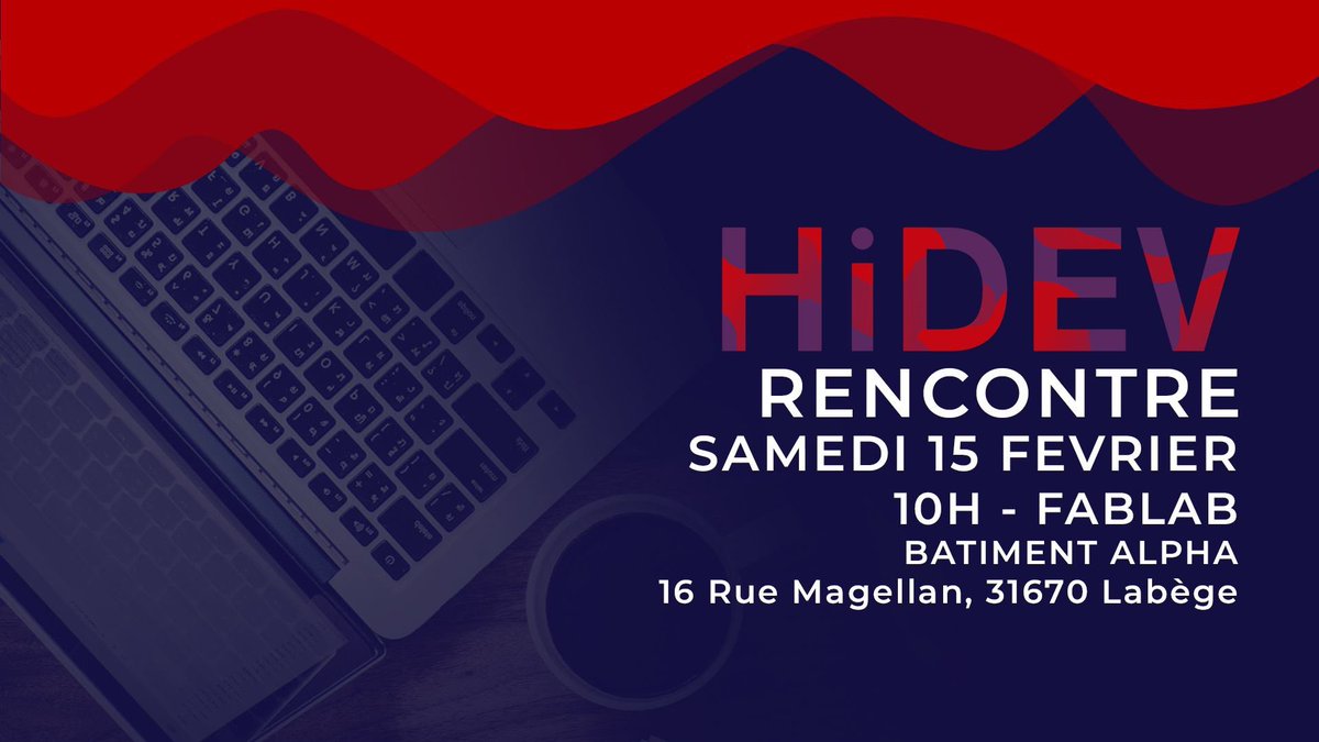HiDevFR's tweet image. Avis aux Toulousains 🙌
On fait une rencontre ce Samedi 15 Février, n’hésitez pas à venir nous découvrir !