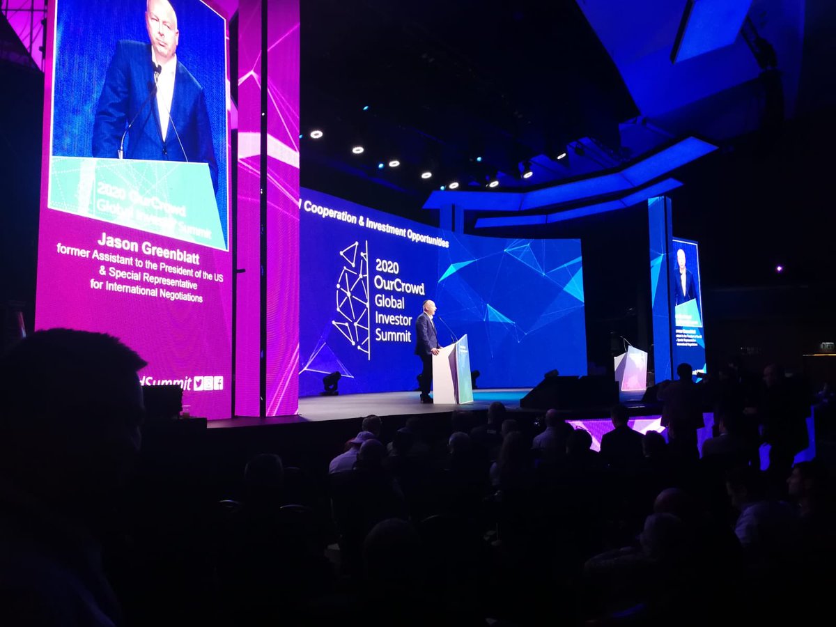 In stark contrast to the outrageous blacklist from UN Human Rights Council-a list that’s anti-Israel, hurts Palestinians &amp; harms peace-I spoke about connecting Israel &amp; the region w/ tech &amp; investment opportunities at #ourcrowdsummit. Time for a Middle East 2.0. Shame on the UN.
