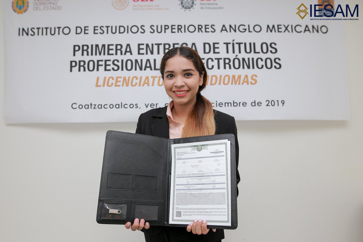IESAMmx's tweet image. Muy orgullosos de presentar nuestra primera entrega de títulos profesionales electrónicos de la Licenciatura en Idiomas. ¡Felicidades queridos egresados!

#IESAM #Idiomas #LicenciaturaEnIdiomas #InstitutoDeEstudiosSuperioresAngloMexicano #Coatzacoalcos #Titulación