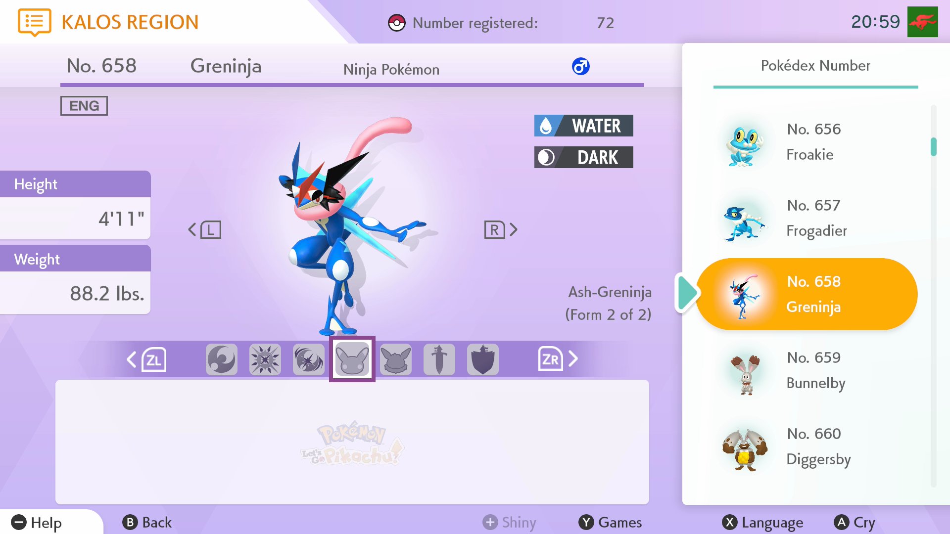 Greninja Pokédex