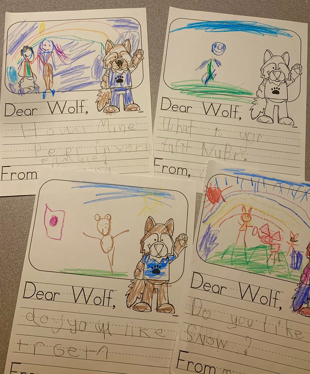 Mrs_Breutzmann's tweet photo. This class LOVES this book! We are working on asking questions. What better way than to write to a character in the book! They were so engaged and did AMAZING work! https://t.co/h3euQFlxDK