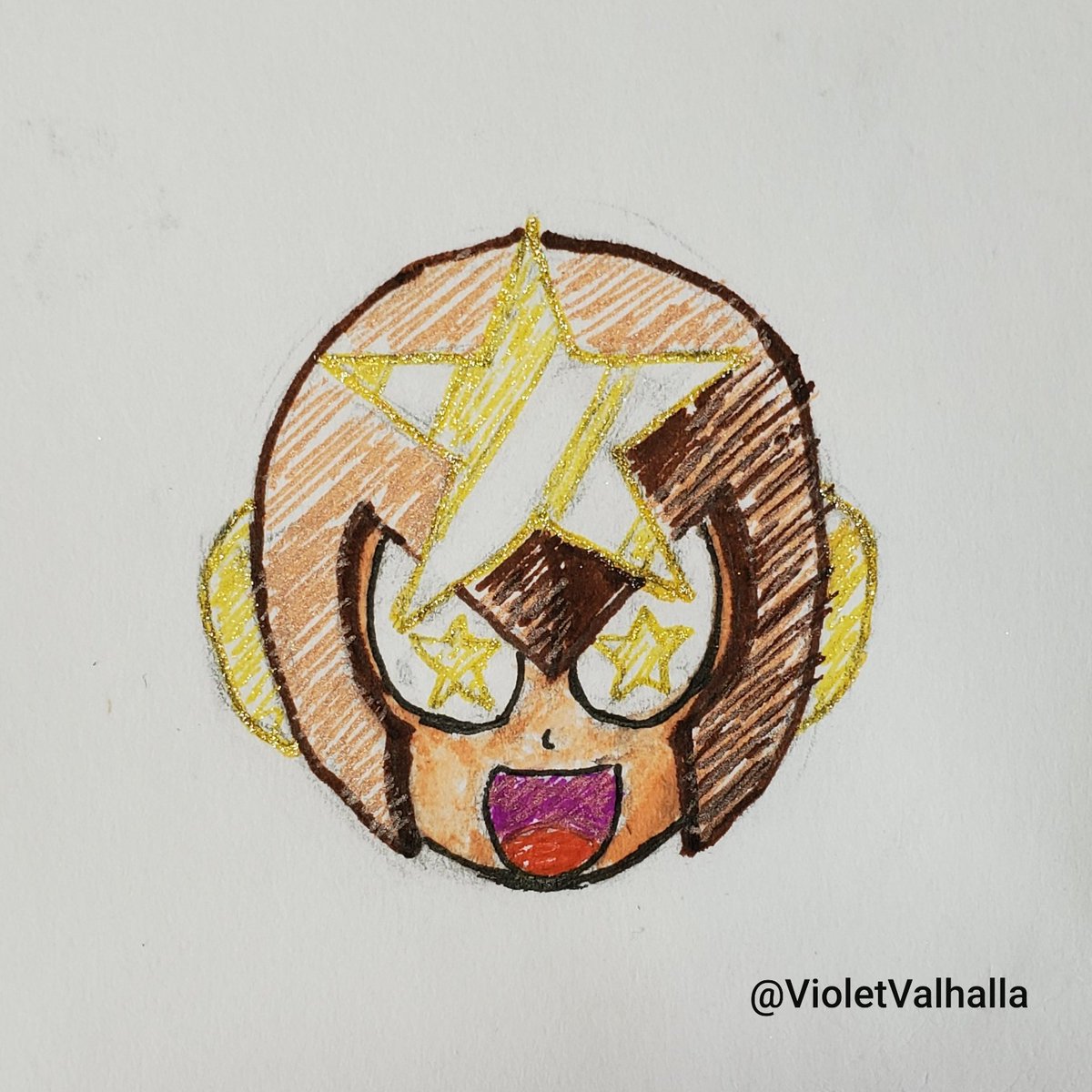 VioletValhalla's tweet image. Messing around with glitter and metallic gel pens. Now I have sparkly robots. 😆 Star Man, Flash Man, Plant Man &amp;amp; Quick Man. #MegaMan #Rockman #Fanart