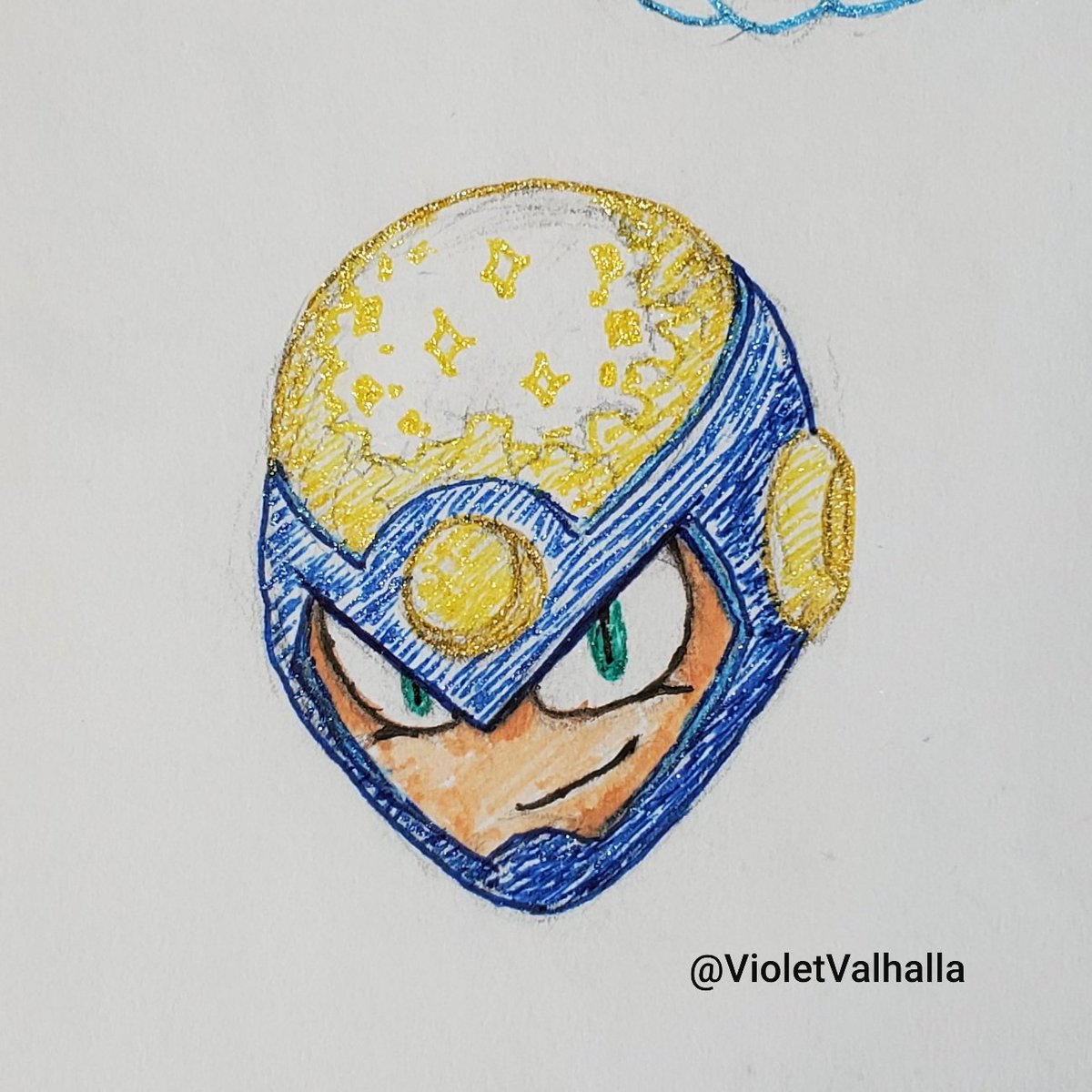 VioletValhalla's tweet image. Messing around with glitter and metallic gel pens. Now I have sparkly robots. 😆 Star Man, Flash Man, Plant Man &amp;amp; Quick Man. #MegaMan #Rockman #Fanart