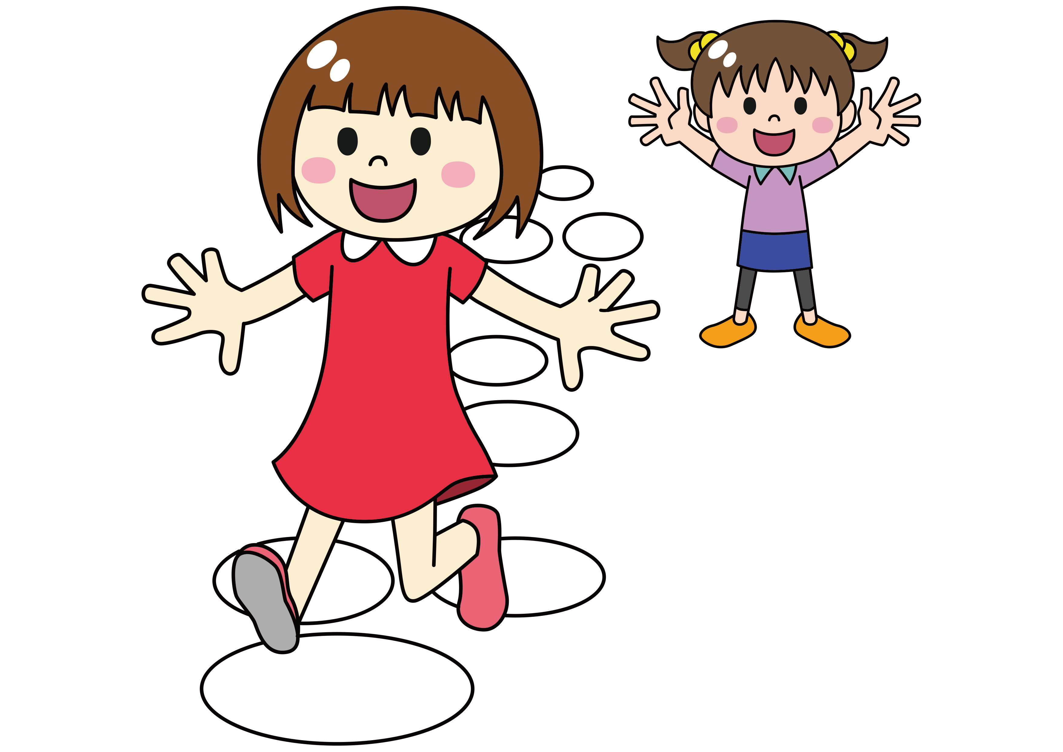 ニジン イラストacにupしました 人物のイラスト バスケ部や親子 ケンケンパのイラストです イラストac T Co 3zgk2o2qs5 Twitter