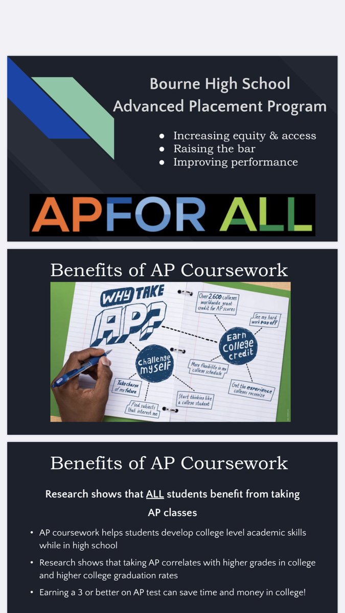 PrincipalCetner's tweet photo. Enjoyed sharing the amazing success of the @bournehs AP program & our partnership with @MassInsightEdu at the School Committee meeting last night - a true testament to the hard work of our students and staff PK-12!#ittakesadistrict #2019APHonorRoll #AP4All @MASCSchoolComm https://t.co/tlZWB4uZoZ