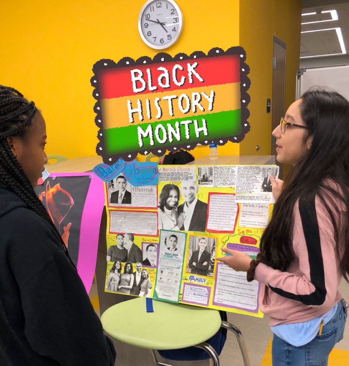 newtech_cheer's tweet photo. Celebrating #BlackHistoryMonth by reflecting on civil rights activists, athletes, entertainers, and leaders in history with a gallery walk! @newtechmiddle Advisory scholars did a great job showcasing their amazing stories! #historymatters #manorisd https://t.co/Ba3PcaLtnn