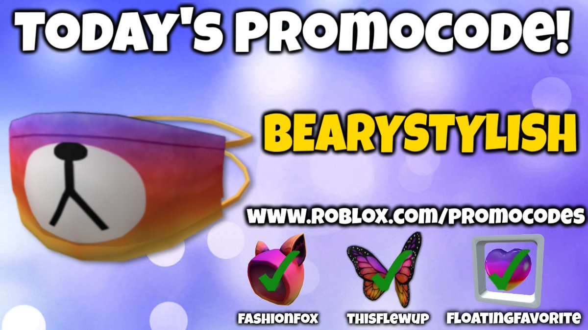 Lily On Twitter Enter The Code Bearystylish At Https T Co Rvfpzt2hjp To Receive Your Free Bear Mask Congrats Roblox On 1m Instagram Followers Robloxpromocodes Https T Co 5mgsbdbamd - roblox promo code instagram