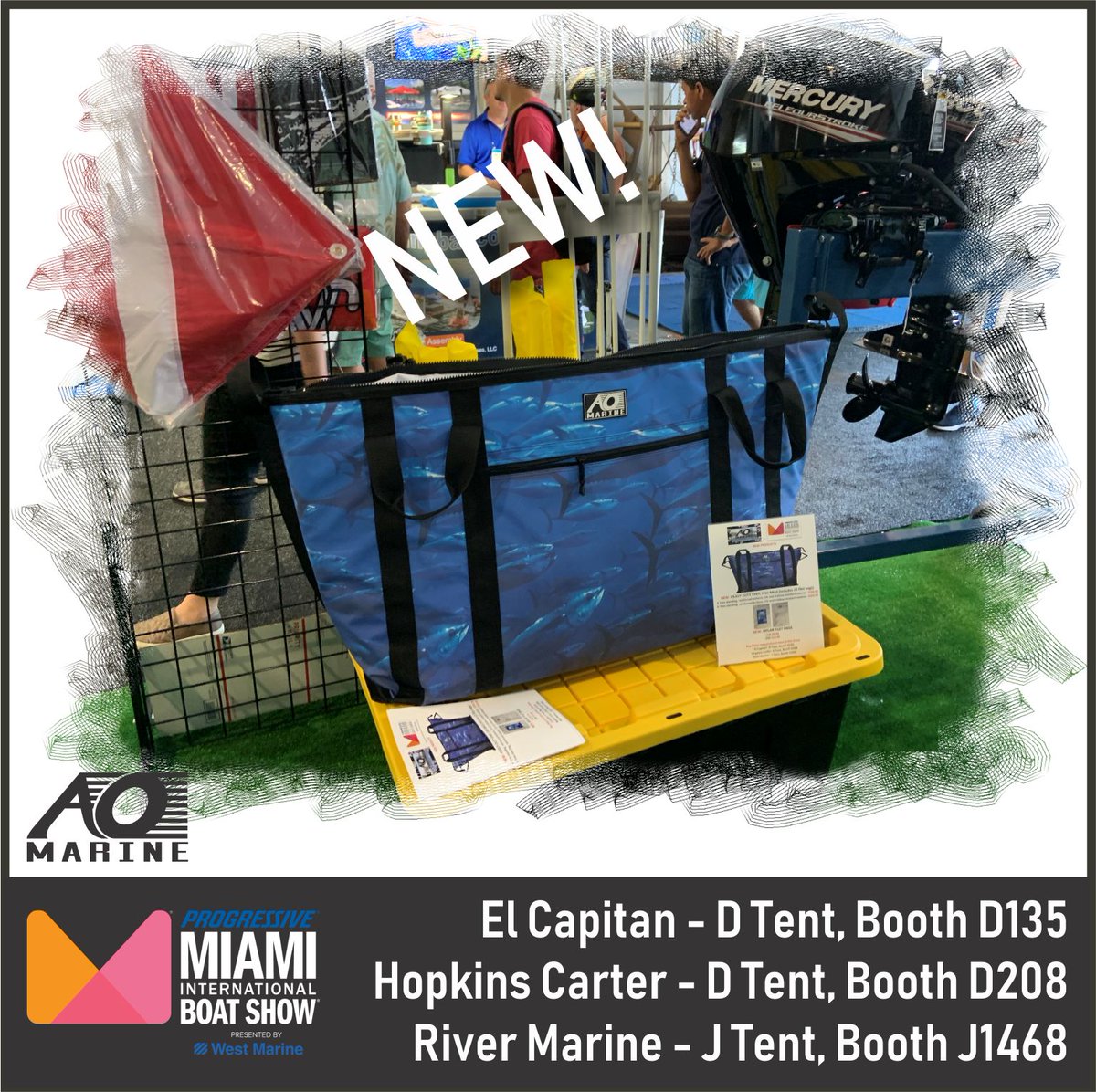 AOCoolers's tweet photo. Our new game changing Fish Kill Bag and Mylar Filet Bags are a must for your next fishing adventure!  Check them out at the Miami Boat Show!  

#aocoolers #aomarine #gamechanger #fishing #boating #miamiboatshow #fishbag #miami https://t.co/yGpFjmq8I9