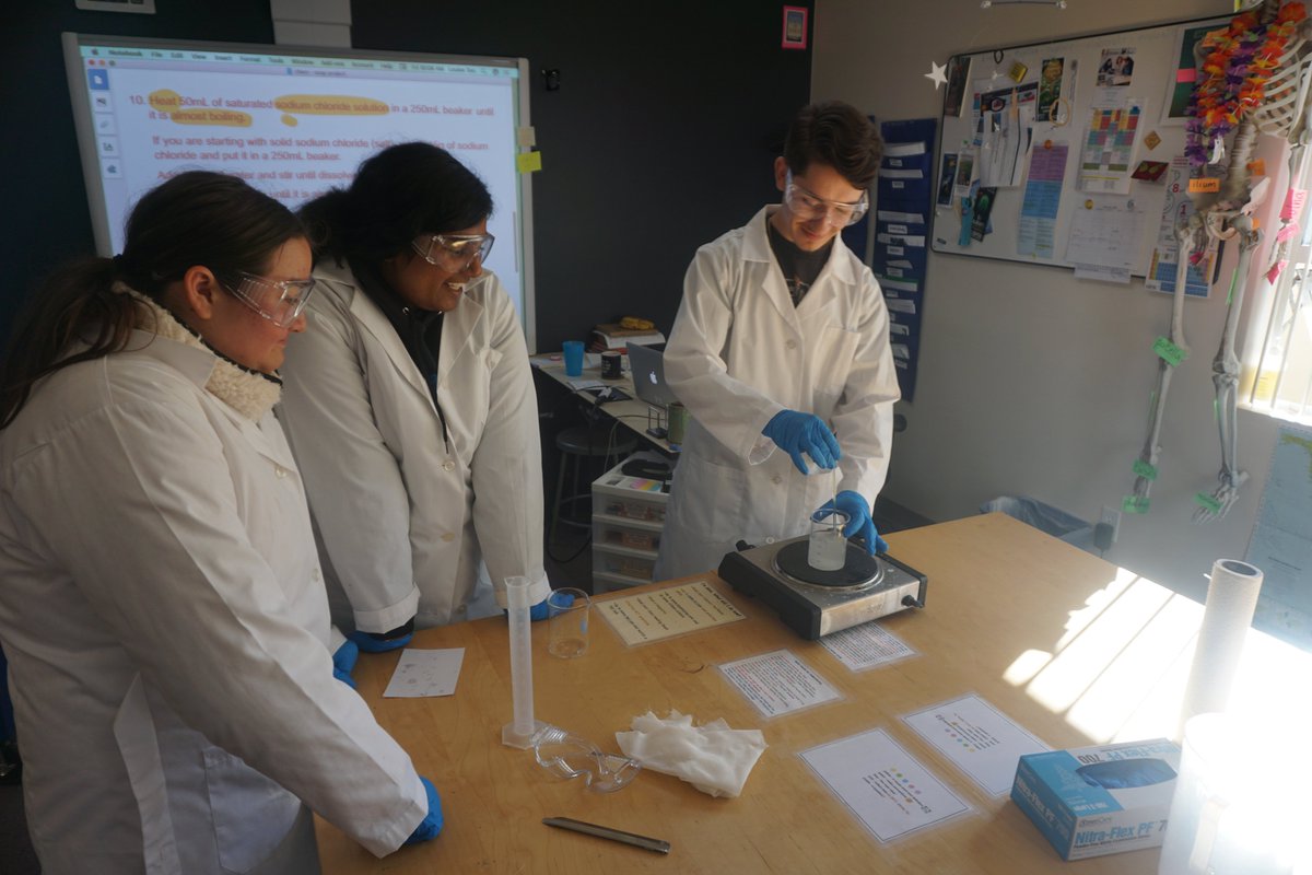 CompassHS's tweet photo. Mrs. Fraser's Chemistry class learned how to make soap using Sodium Peroxide through a fun lab experiment!
#experientiallearning #notesfromthelab https://t.co/gyRkAzdUus