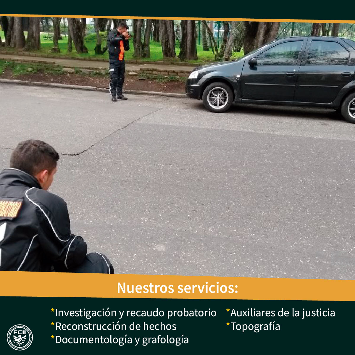 FCIIForense's tweet photo. Contamos con personal investigativo altamente calificado para llevar a cabo la fijación y recolección de elemento material probatorio. https://t.co/M0MbWm7k13