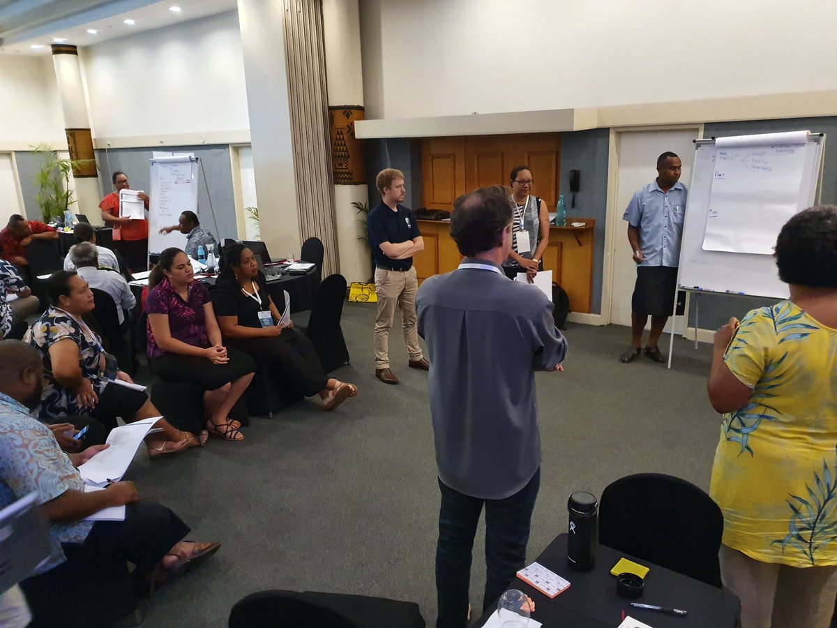 sachin1618's tweet photo. Unprecedented work by #GEMDivision @spc_cps #PCRAFI2 in getting DRR/CCA decision-makers to standardise on exposure & impact for geo-hazard risk analysis, impact forecasting & risk insurance products for vulnerable communities. Decisions made today will drive design & impl 4 yrs. https://t.co/a8JjGfuNfd