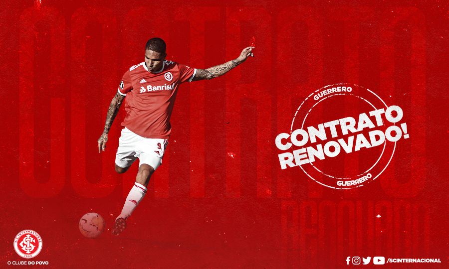 SCInternacional's tweet photo. Gols: ok
Assistências: ok
Contrato: ok
A renovação tá ok
Guerrero é do Colorado
Até o fim de 2021 https://t.co/IyuPK5wswG