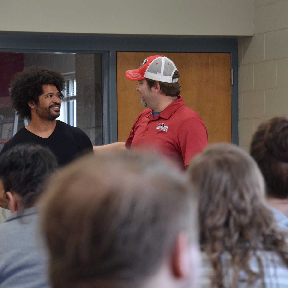 UACCM's tweet image. Students, faculty, staff, and community members gathered on campus today to hear from our guest, Dr. Michael Bauer, and learned about his cutting-edge research in myeloma. #UACCM @UAMSMyeloma