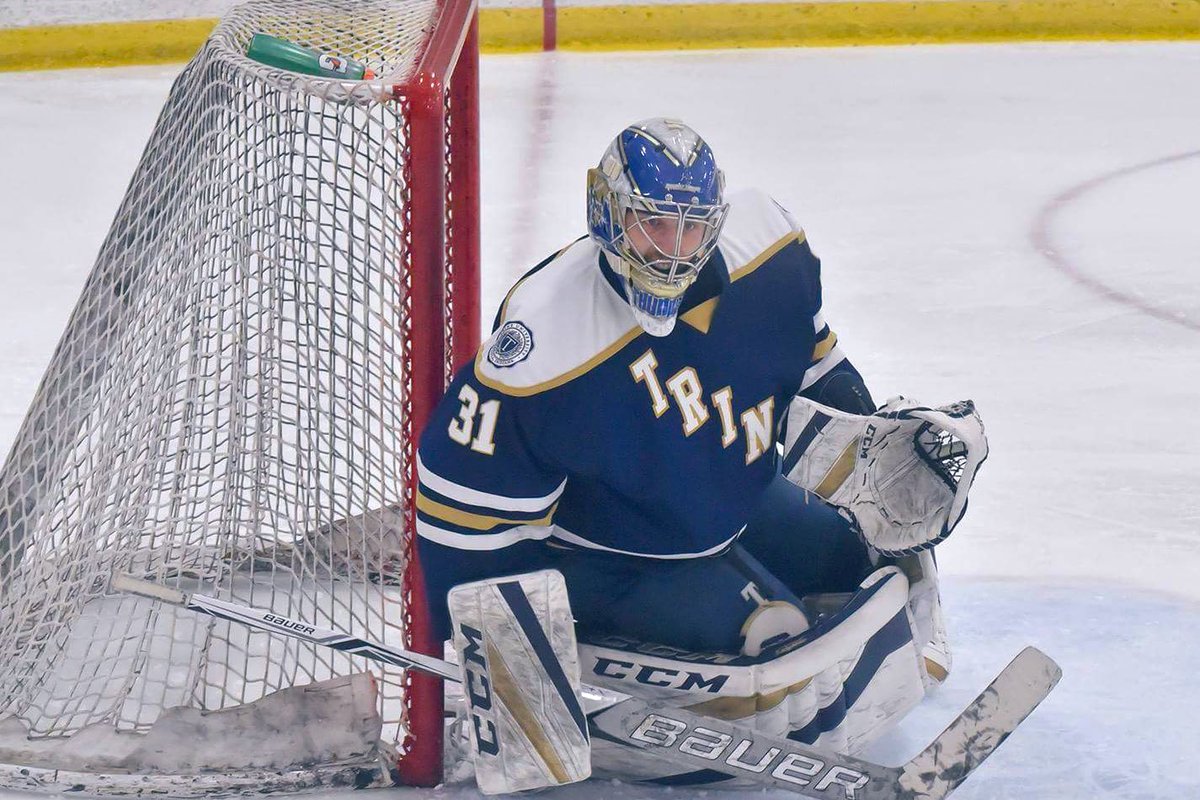 TrineMHockey's tweet photo. Rare shot of the road blue jerseys!  Know what else is getting rare?  Home NCAA / NCHA hockey games!  Only two left!  Both are this weekend Friday and Saturday @ThunderIceArena 7pm starts. https://t.co/zV4h0EC8zP