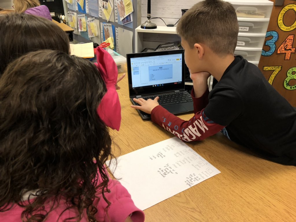 Celebrating the end of our Phonics Unit by using technology to show what we know! Thank you <a href="/cwilcoxKSU/">Clint Wilcox</a> for helping us learn how to use Google slides. <a href="/AmyParksElem/">Amy Parks-Heath Elementary</a> #weareaphe