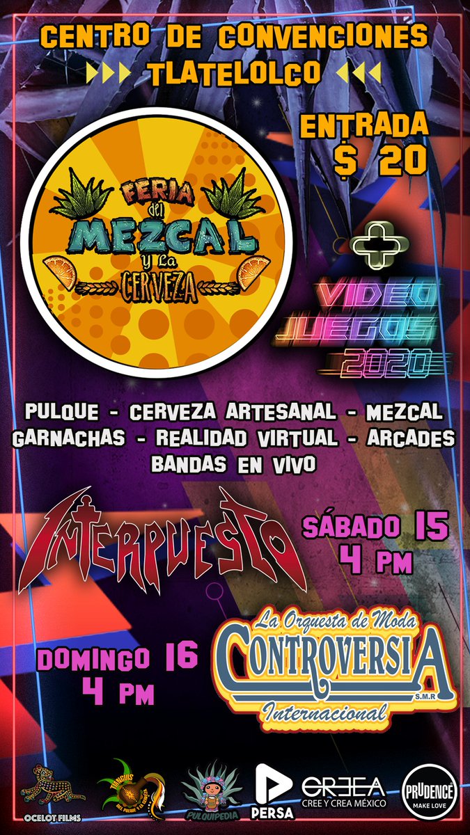 Cada vez falta menos para está gran edición! De <a href="/LaFeriadeMezcal/">Feria del Mezcal y la Cerveza</a> 🍻🎮💥
No te lo puedes perder.
Te esperamos.
🗓️ 15 &amp; 16 de febrero 💥
⏰ 12:00 p.m a 9:00 p.m
📧 laferiadelmezcal@gmail.com
📍 Centro de Convenciones y Exposiciones Tlatelolco