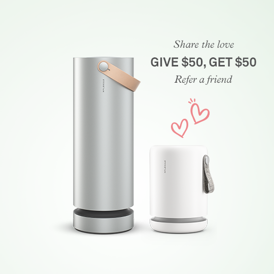 Share the love of clean air ✨ Give your friends $50 off any Molekule air purifier, and get a $50 <a href="/amazon/">Amazon</a> Gift Card for each friend that redeems. What’s not to💗? Visit molekule.com/share.
