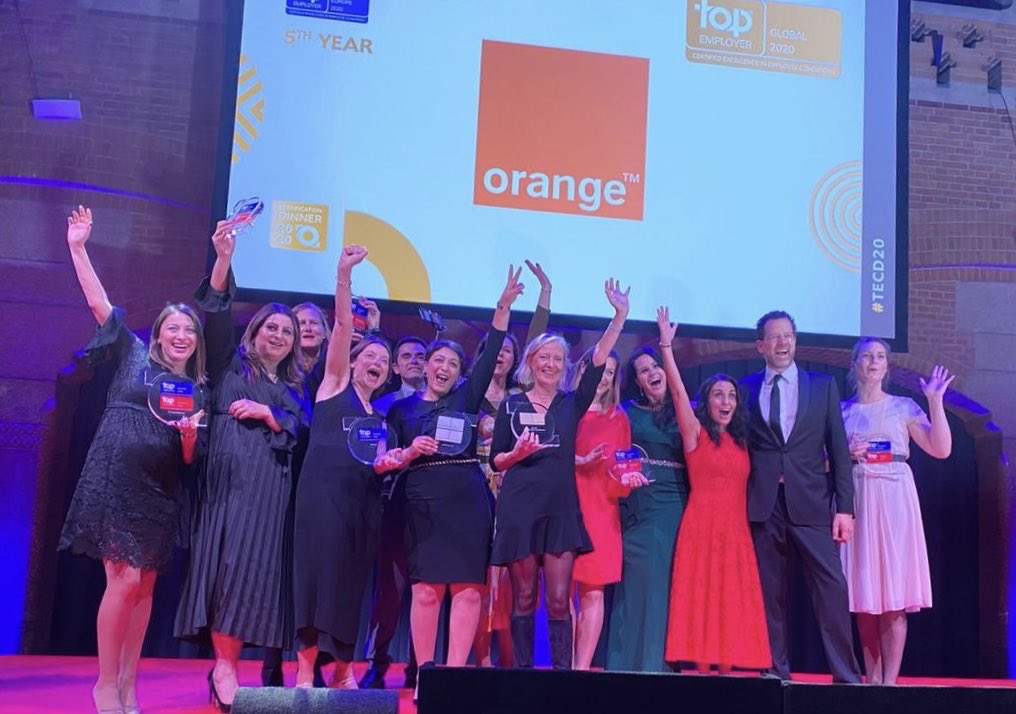 Pour la cinquième année consécutive, <a href="/orange/">Orange</a> reçoit la certification #TopEmployer qui consacre les meilleures politiques et pratiques #RH. Cette nouvelle récompense internationale salue la qualité du travail de nos équipes à travers le monde ! #TECD20 orange.jobs