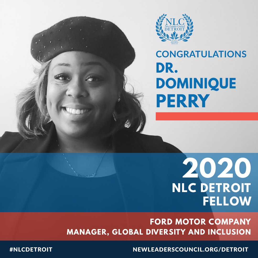 NLC_Detroit's tweet photo. We are proud to welcome Dr. Dominique Perry as a fellow to the 2020 class of NLC Detroit! Dominique represents a collection of the brightest progressives working in the city of Detroit. 

#NLCFellow #NLCDetroit #NLC2020Cohort #NLCFamily #Progressives #Detroit https://t.co/DgsbBfEddX
