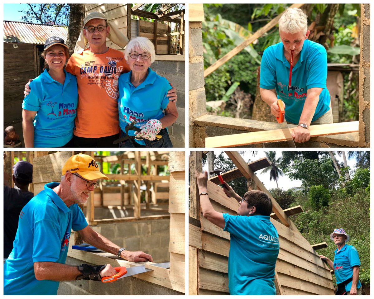 servidores_dr's tweet photo. Mano a Mano is back in Dominican  Republic!! 25 participants will be building 10 houses and 10 latrines in San Cristobal. Please pray for them! https://t.co/9YLk9Yj4SJ