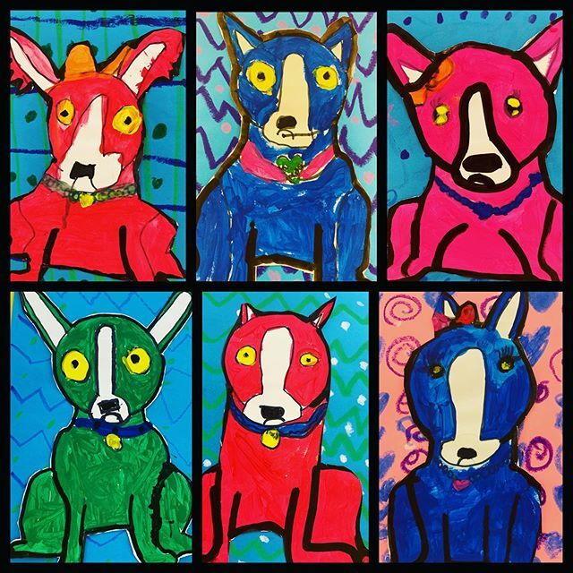 MtBethelES's tweet photo. Art in the style of George Rodriguez’s Blue Dog! #cobbartrocks #teammbes https://t.co/0Xa2tPdncb https://t.co/RH4FShPIZO