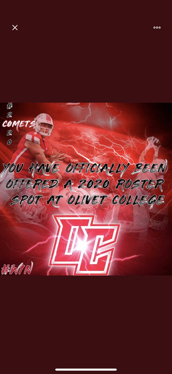 jakejones_58_24's tweet photo. After a great talk with @CoachMoose2  i’m excited to announce I have been offered by Olivet College to carry on my academic and athletic career!! https://t.co/y2B7MqPfnU