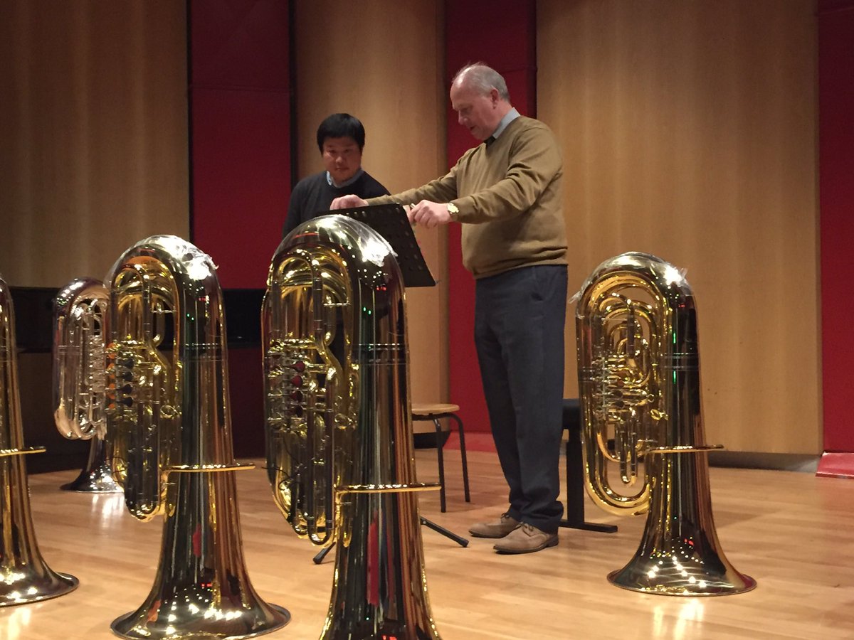 FMB Aussentermin: Bb-Tuba-Test in Köln, mit #Melton Fafner &amp; Fasolt, sowie #Miraphone Hagen. Vielen Dank an Prof. Johannes Nickel für die Einladung. @ Hochschule für Musik und Tanz Köln