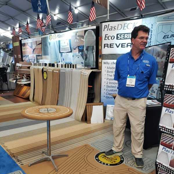 PlasDECK's tweet image. Our booth (C tent, both 369) at the Miami Boat Show displaying our PlasDECK classic and Eco Series. Drop by and ask any questions you have about our decking and your boat 🛥️

#plasdeck #boatdeck #boatdecking #miamiboatshow #boatlifestyle