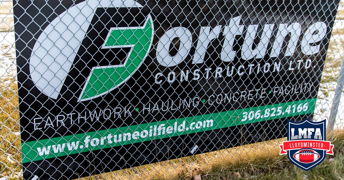 The 2020 season is almost upon, so we are going to try and finish up thanking all the 2019 sponsors! Today we say thank you to Fortune Oilfield Construction for your support.

#LMFA #Lloydminster #Football #FortuneOilfieldConstruction