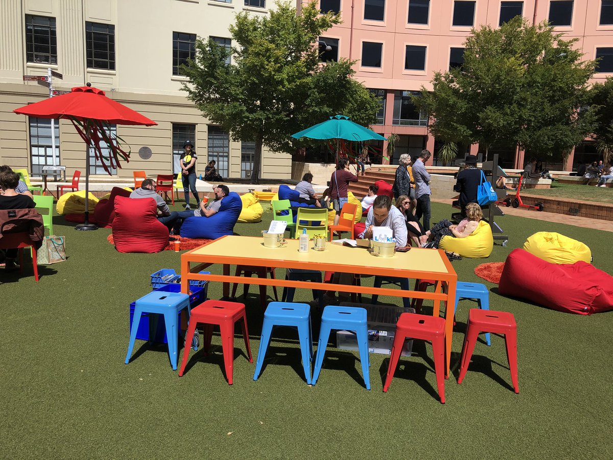 walkshorts's tweet image. Great to see our @Wellington_NZ outdoor library in Te Ngakau Civic Square getting good use on a glorious summer day.
