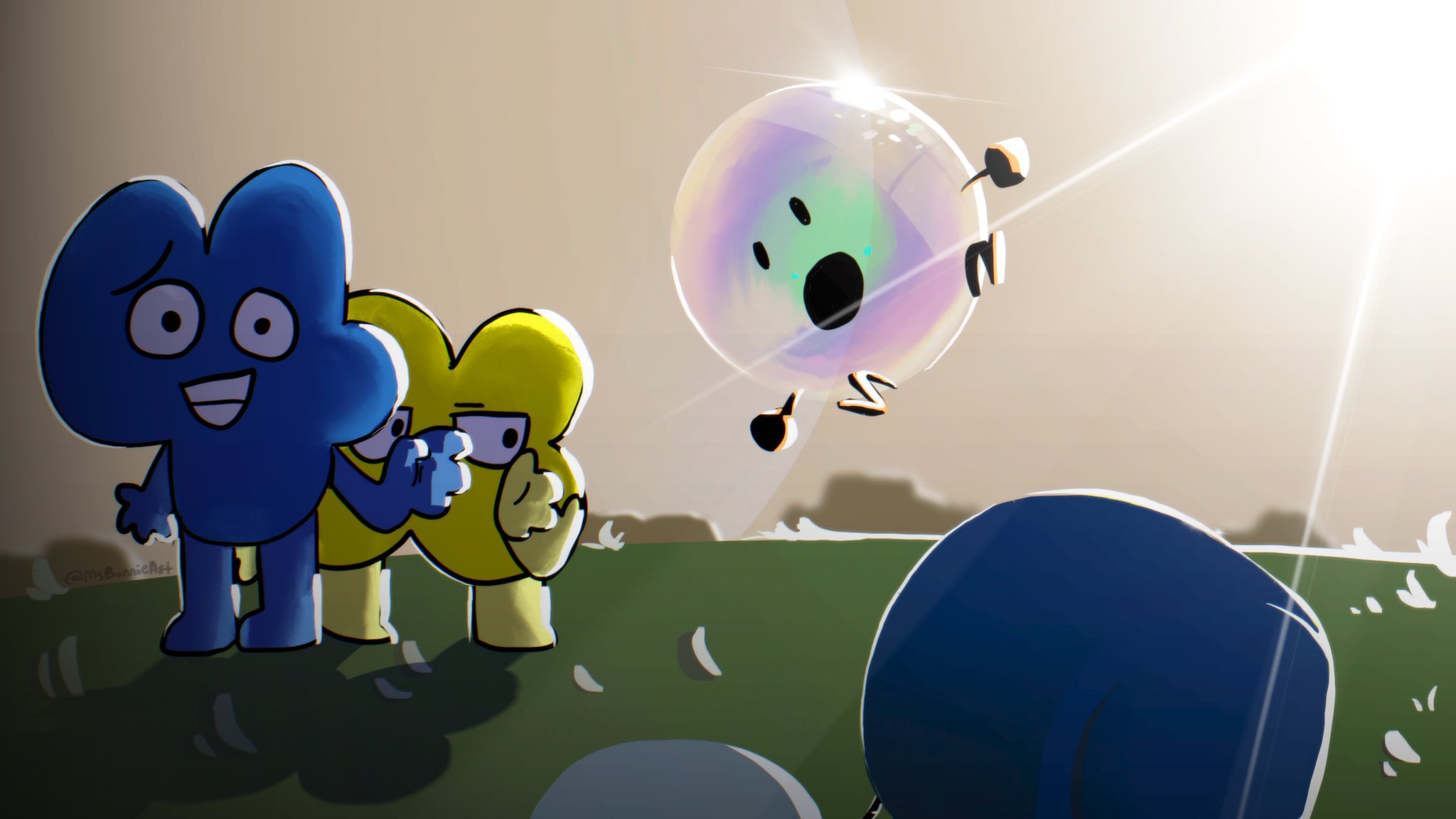 “Just experimenting with art stuff
#bfb #bfdi” .