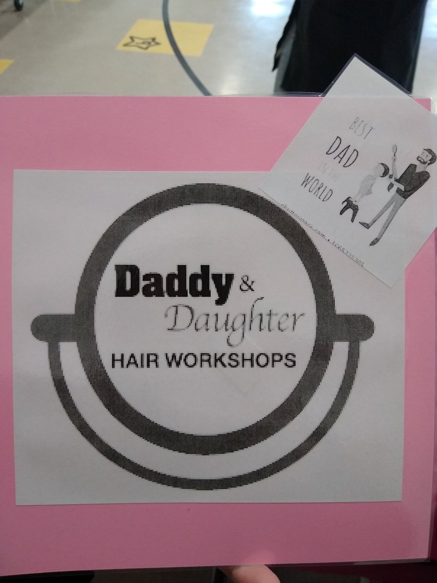 Venom students ready to kick off the Daddy and Daughter hair workshop at Crockett Elementary!