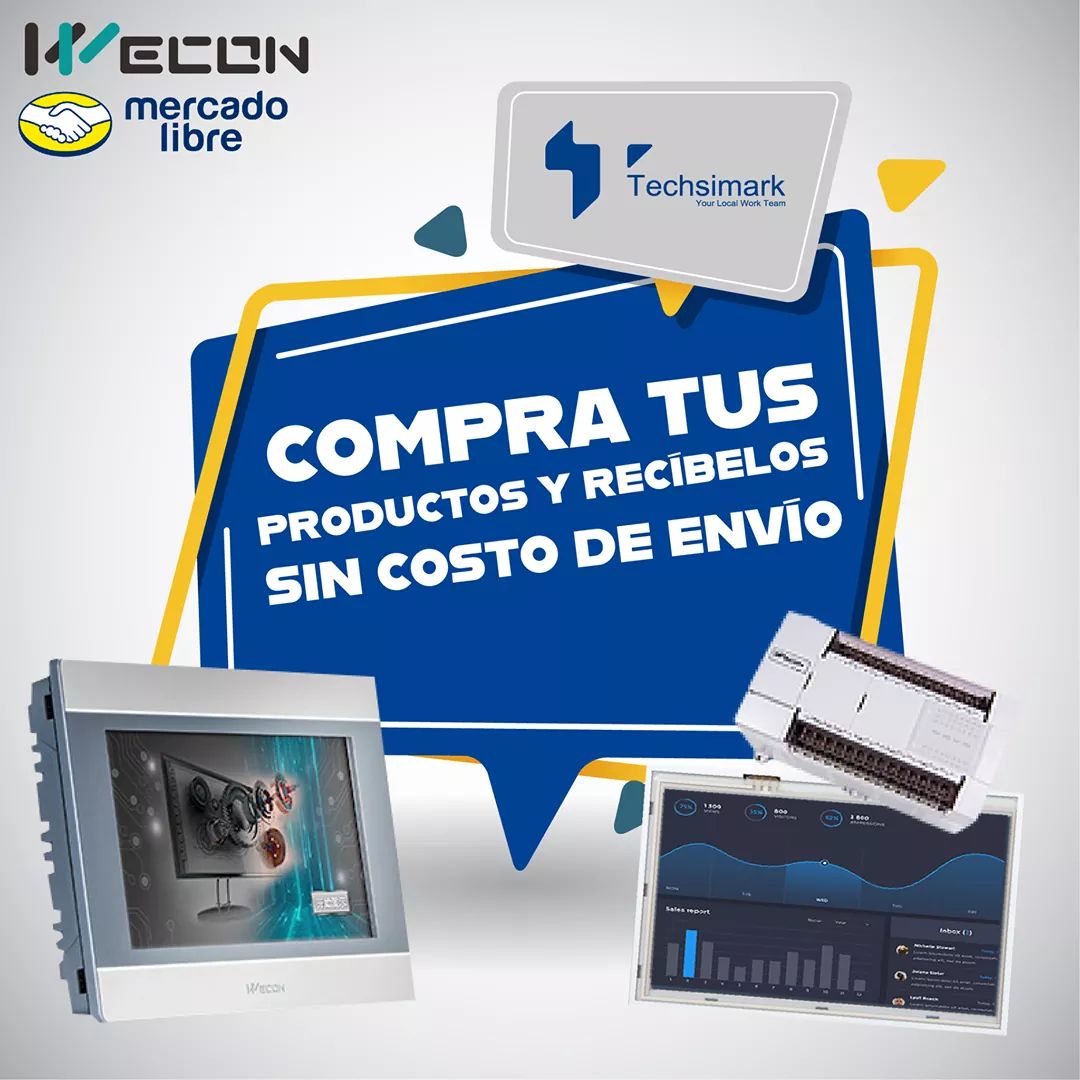 techsimark's tweet image. Ahora puedes comprar más fácil y rápido los productos #Wecon que necesitas como Pantallas HMI, PLCs y mucho más. ¡Recibelos sin costo de envío!

Visita nuestra cuenta de Mercado Libre aquí 👉 cutt.ly/lrZpNIV
#Techsimark #motioncontrol #automatizacion