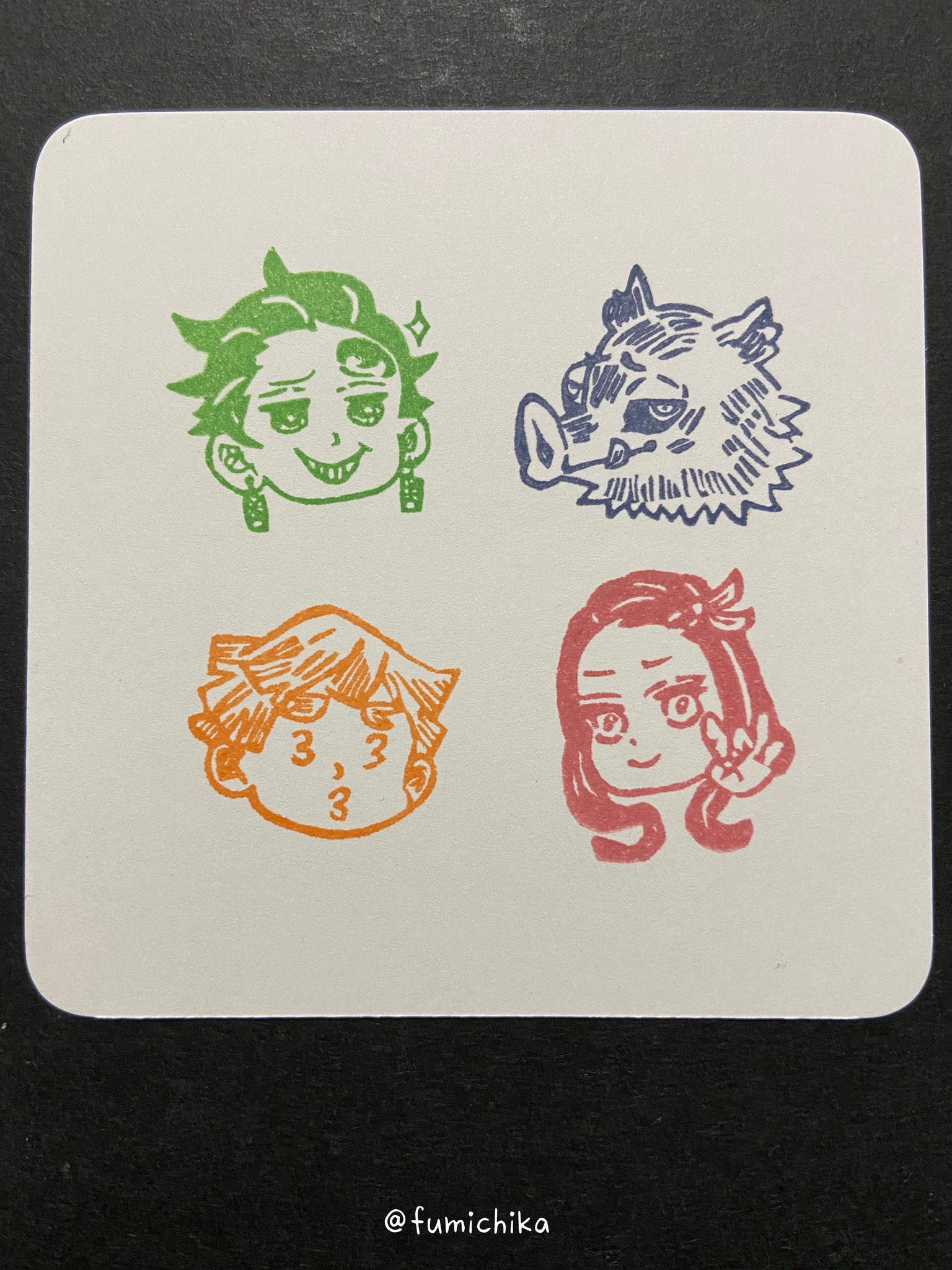 Fumichika Sur Twitter 公式ファンブックの大正コソコソ噂話 より 竈門兄妹のどやさ感 善逸の適当感 猪頭の表情 どれも愛しい 消しゴムはんこ 竈門炭治郎 竈門禰 豆子 我妻善逸 嘴平伊之助 Fumichika Sur Twitter 公式ファンブックの大正コソコソ噂話 より 竈門兄妹のどやさ感 善逸の適当感 猪頭の表情 どれも愛しい 消しゴムはんこ 竈門炭治郎 竈門禰 豆子 我妻善逸 嘴平伊之助
