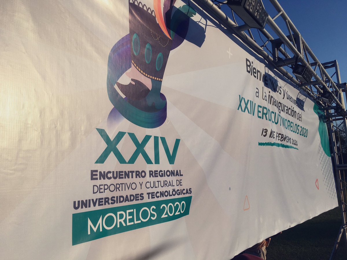 utezoficial's tweet photo. #EnBreve daremos inicio a la inauguración del XXIV Encuentro Regional Deportivo y Cultural de Universidades Tecnológicas ¡ Bienvenidas Universidades hermanas de la región VII ! #UUTT #Morelos 2020 https://t.co/iXU2EjF7jV