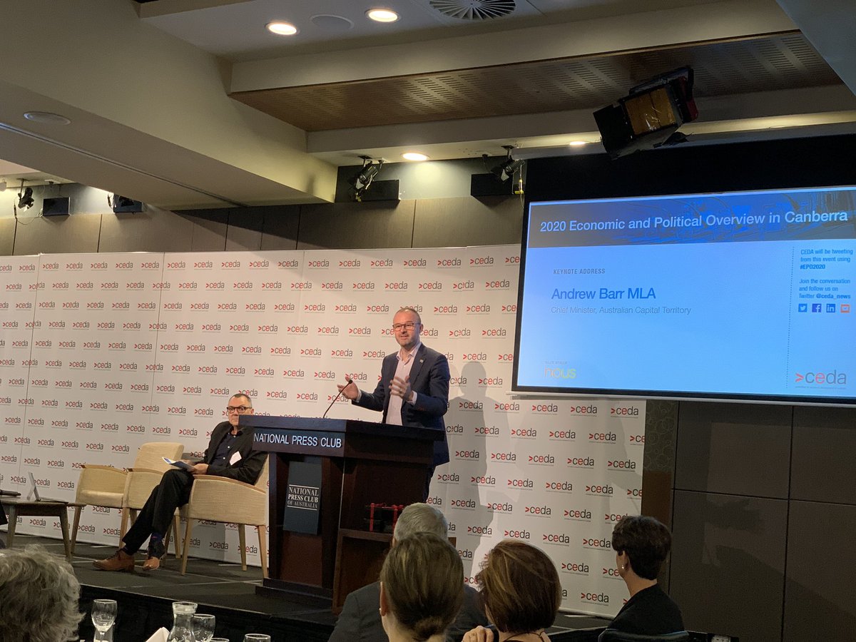 suzanneAICD's tweet photo. @ceda_news #2020Canberra Andrew Barr presents ACT challenges and opportunities https://t.co/QWmoxdx4jo
