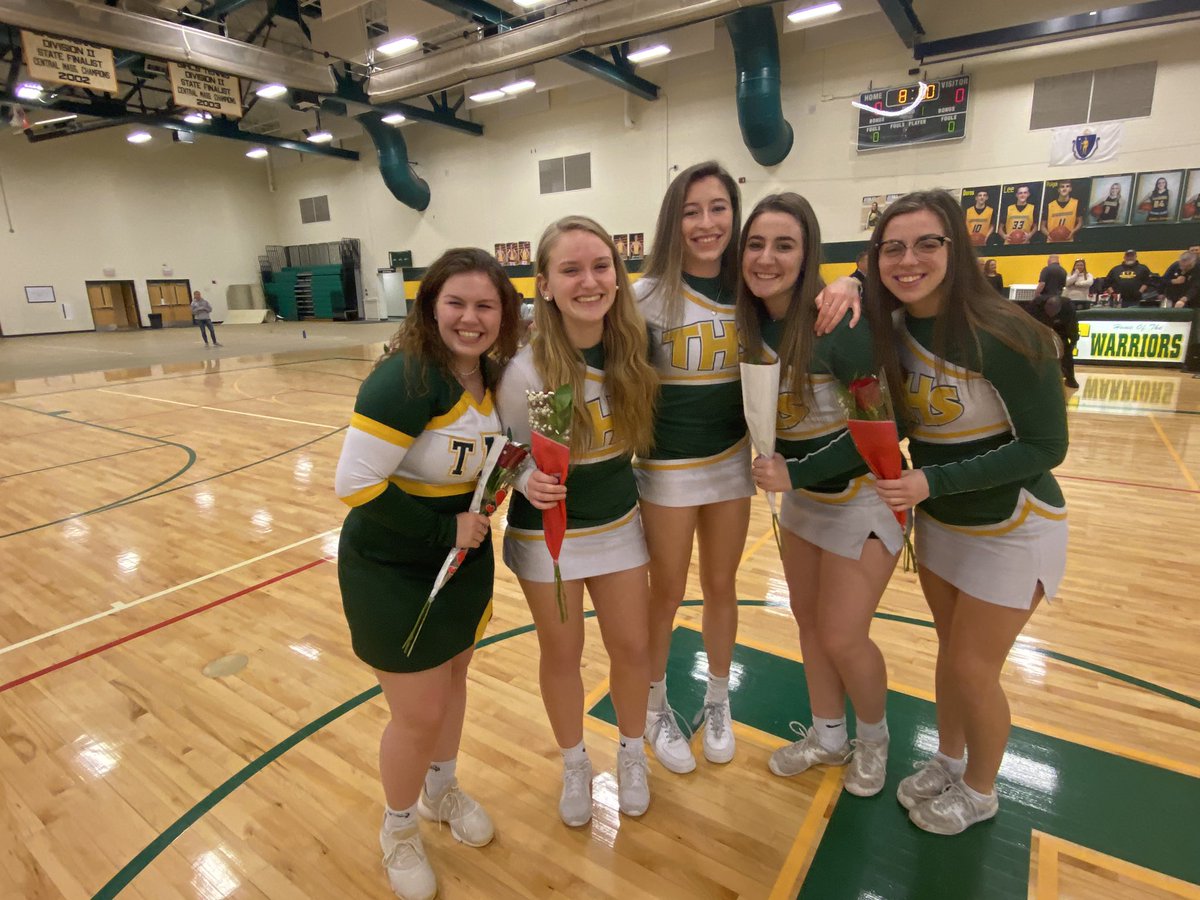 It’s Senior Night here at TRHS as the Warriors take on <a href="/WestboroRangers/">WHS Rangers</a> Thank you to our senior hoopsters and cheerleaders!!Let’s go!!💚💛🏀 @Principal_TRHS