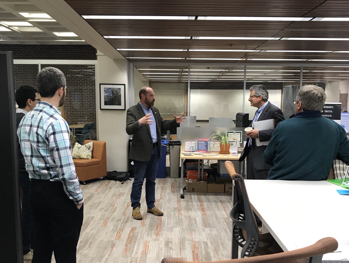 We had fun touring @UConnPrezTK and Tyson Kendig around the library today. Thanks for visiting! #uconn #uconnlibrary #loveyourlibrary #weareourpeople