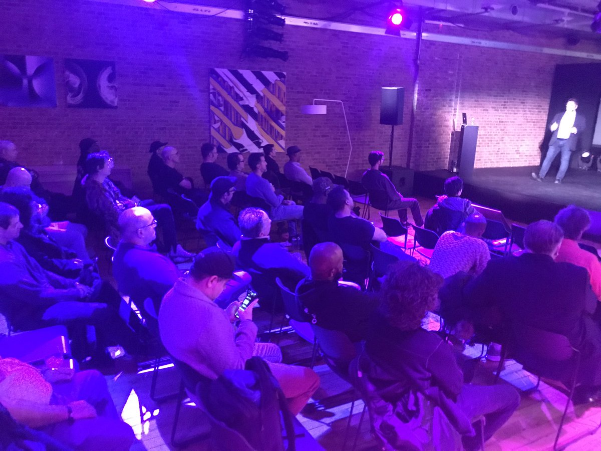Avidly_Jordan's tweet photo. Psyched to hear Lew Goldstein tonight! Thanks @DaleProAudio and @Dolby Soho!  #promixing #protools #avid https://t.co/Lwy8Ku8JjE