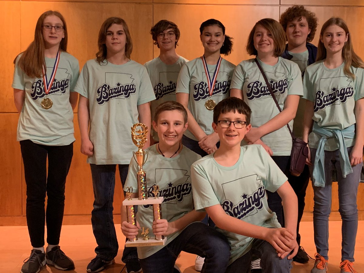 eStemDTJHS's tweet photo. Last Saturday, our quiz bowl team officially became eStem’s first ever 4A State Champions for the AR Junior Division. See replies for more details. SO PROUD OF THESE STUDENTS AND THEIR COACHES. https://t.co/DFoybQHfAw