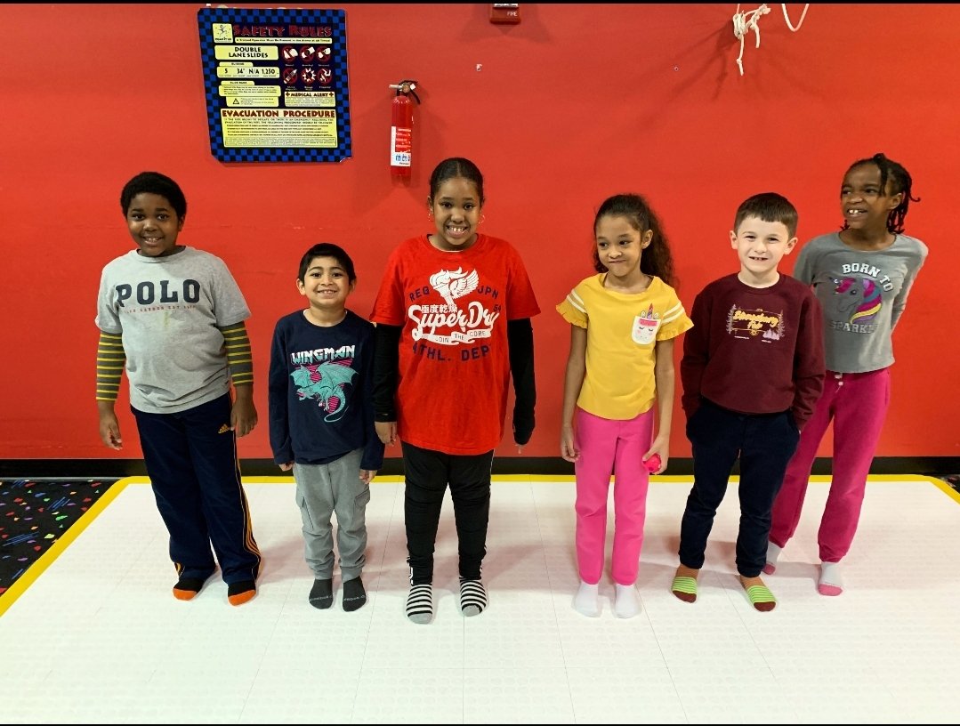 Ms. Mark's class had a blast on their community- based trip to Pump it Up and Chick fil a!