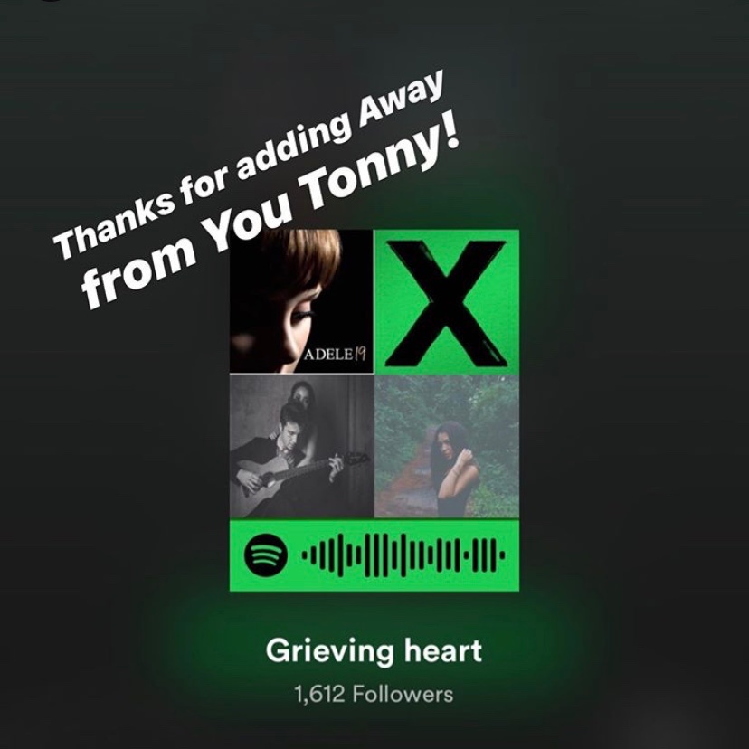 Just got added to this cool playlist along with a lot of other great artists! Definitely check it out! #spotify #originalmusic #awayfromyou #halfpastseven #pianoversion