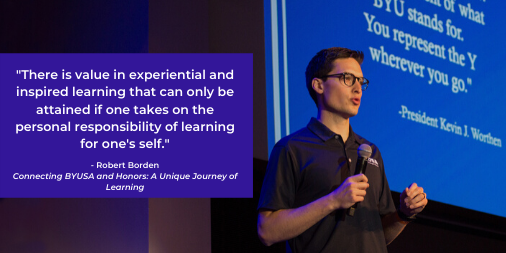 BYUHonorsProg's tweet photo. BYUSA President Robert Borden @RLBorden is an Honors student who excels in scholarly inquiry. Recently, he has demonstrated academic excellence through his thesis research on nation's different perceptions of justice. To learn more, go to https://t.co/dCRLHuwTiU https://t.co/3hE9o13vcl
