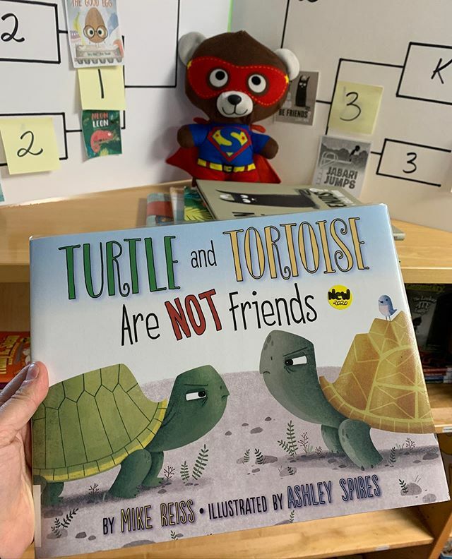 This one is quickly climbing the ranks on our K-3 board!! Priceless ending when the turtle and tortoise realize they are from the same family.
Grade 2 student: “Why did that even matter? All my friends are different.”
#tolerance  #brandonreadingcouncil #… ift.tt/2SBGnzu