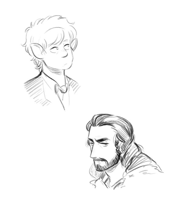 Some bust sketches of these guys and quick comic #thehobbit #bilbobaggins 