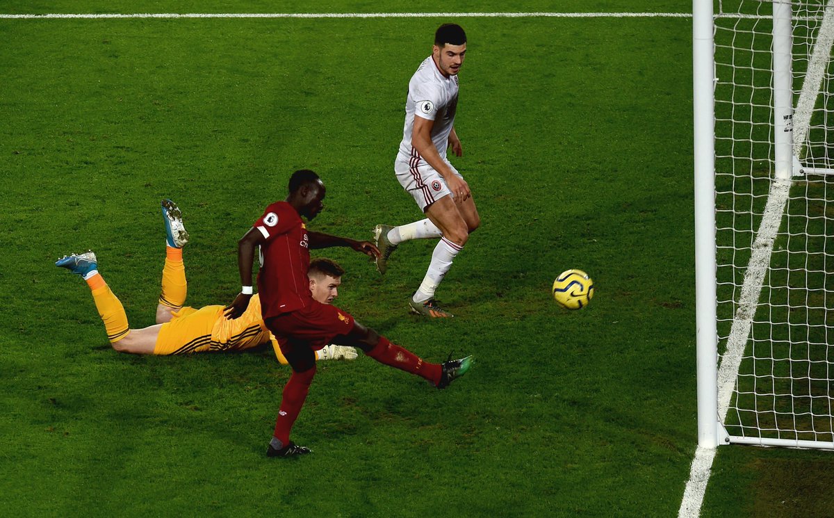 Game 20: Sheffield United (H)Mane and Salah combine brilliantly and Mane slots home to settle the nerves.